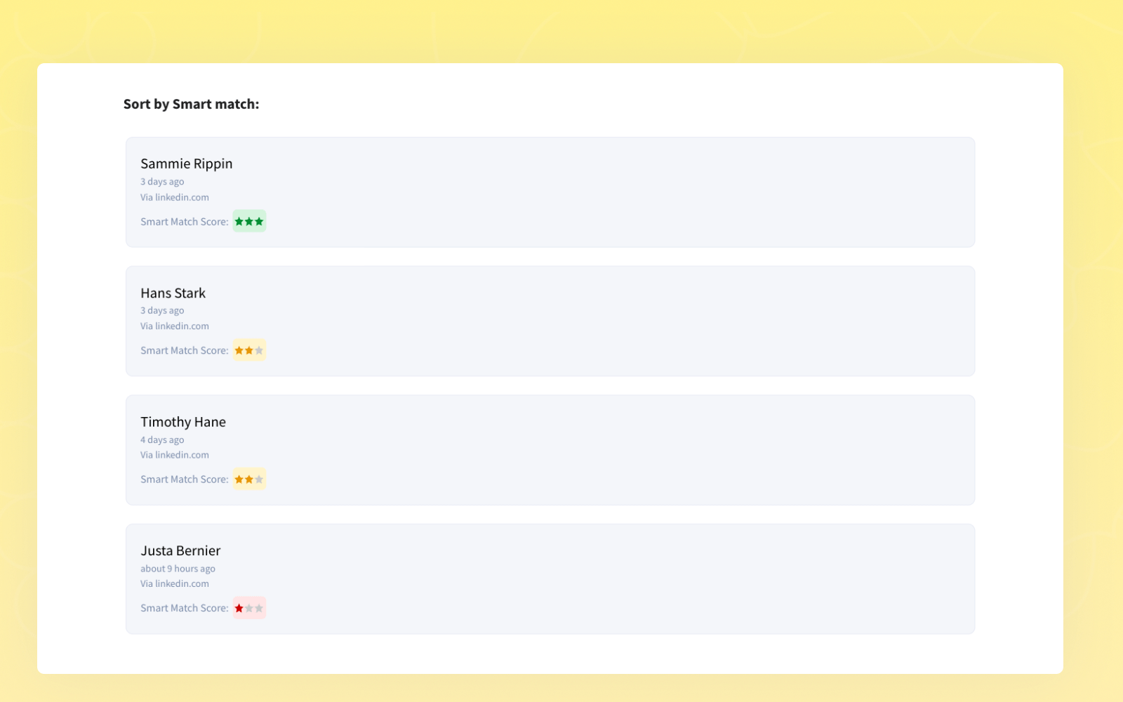 Auto-match candidates